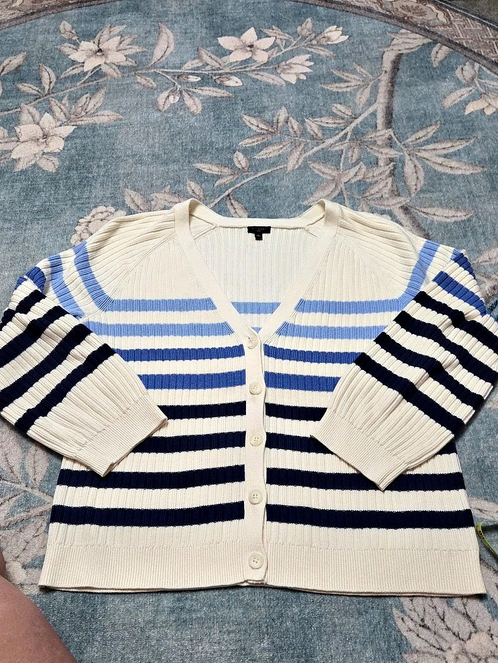 Talbots ombré-stripe cardigan cardigan, 1X NWOT